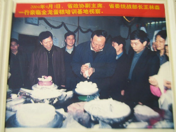 省政协副主席、省委统战部长王林森一行亲临全龙蛋糕培训基地视察